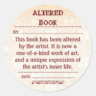 Etiqueta alterada do livro
