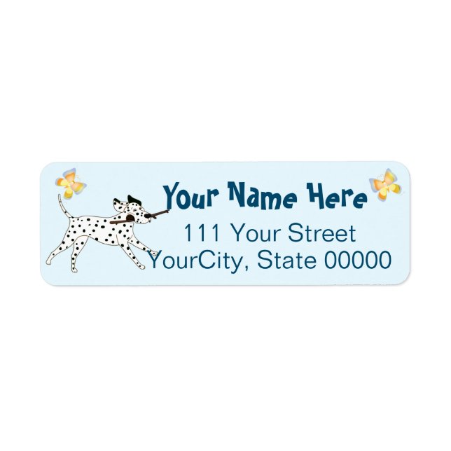 Etiqueta Amante de cães Dálmata extrovertido (Frente)