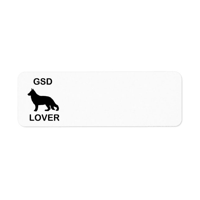 Etiqueta Amante do GSD (Frente)
