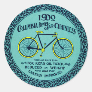 Etiqueta amarela da bicicleta de Colômbia de