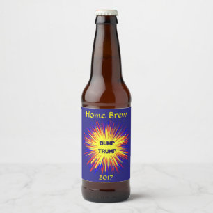 Etiqueta amarela da cerveja do trunfo da descarga