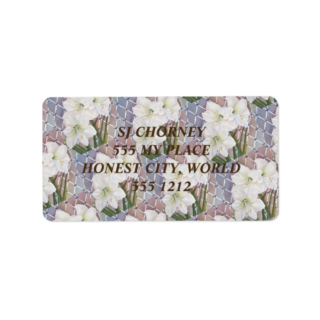 ETIQUETA AMARILIS FLORAL BRANCO (Frente)