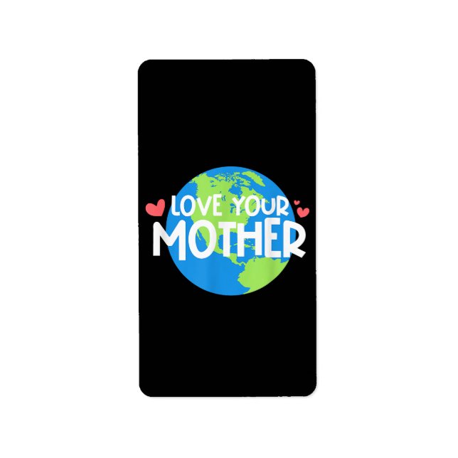 Etiqueta Ame seu Dia da Terra Mãe (Frente)