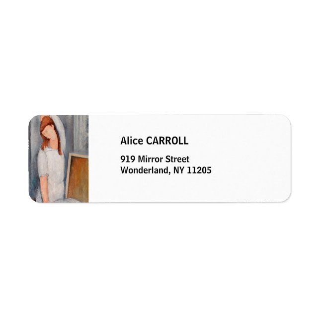 Etiqueta Amedeo Modigliani - Retrato Jeanne Hebuterne #1 (Frente)