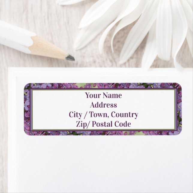 Etiqueta ameixa púrpura e verde-padronizado (Insitu)