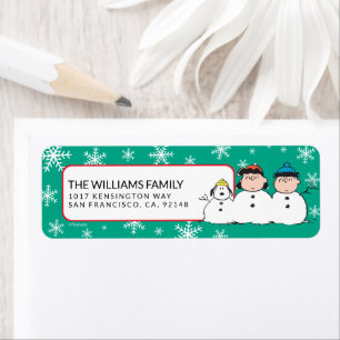 Etiqueta Amendoins 3 Pessoa Snowman