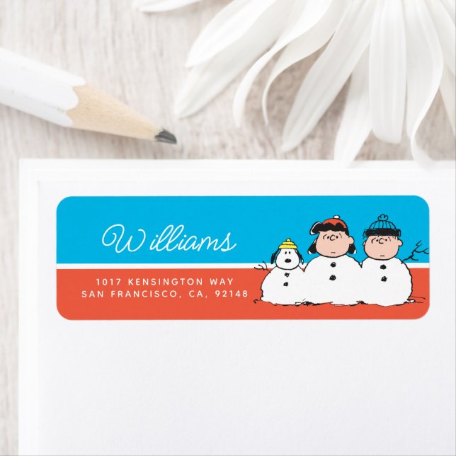 Etiqueta Amendoins | 3 Pessoa Snowman (Insitu)