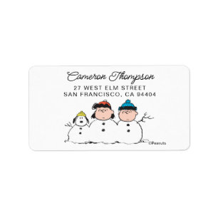 Etiqueta Amendoins 3 Pessoa Snowman