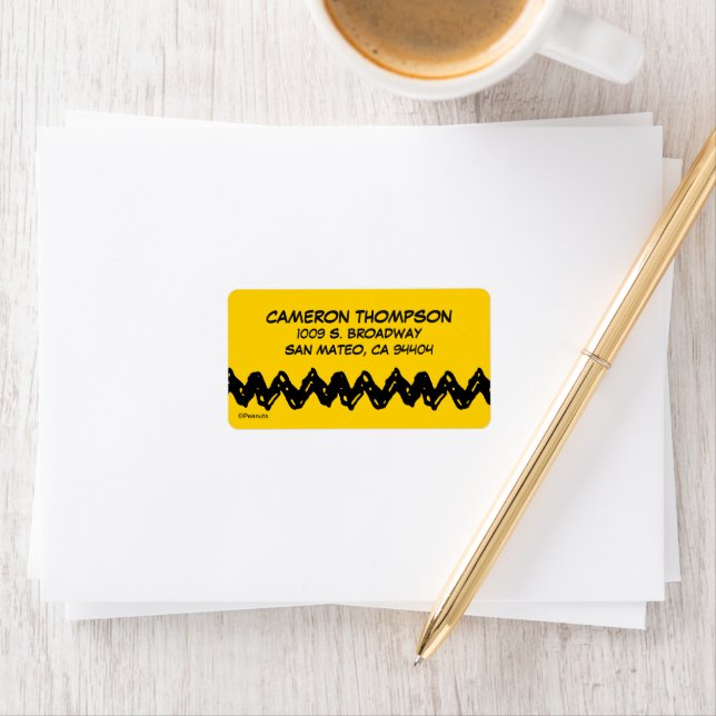 Etiqueta Amendoins | Camisa Zig-Zag de Charlie Brown (Insitu)