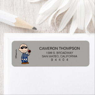Etiqueta Amendoins Skeleton Charlie Brown