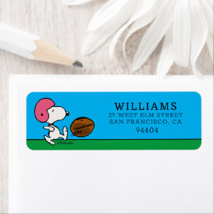 Etiqueta Amendoins   Snoopy Football Kicker