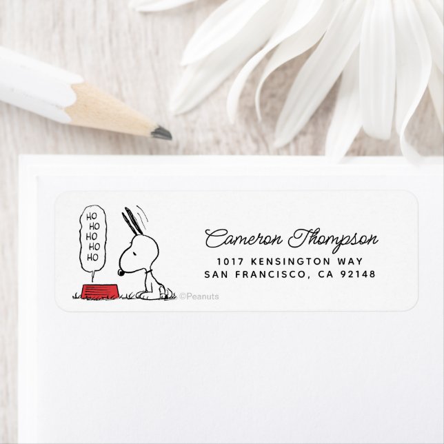 Etiqueta Amendoins | Snoopy Ho Ho Comida Dish (Insitu)