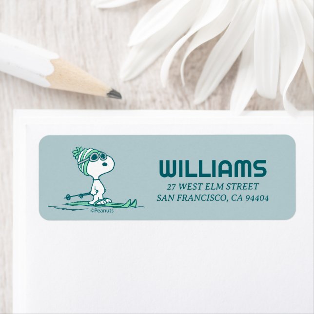 Etiqueta Amendoins | Snoopy on Skis (Insitu)