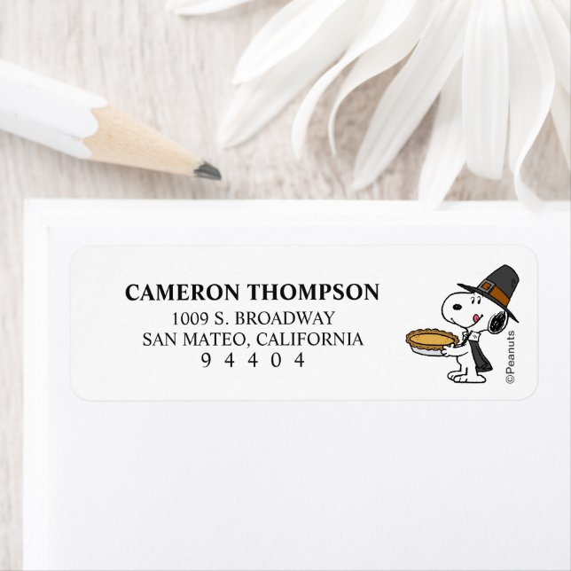 Etiqueta Amendoins | Snoopy Pilgrim (Insitu)