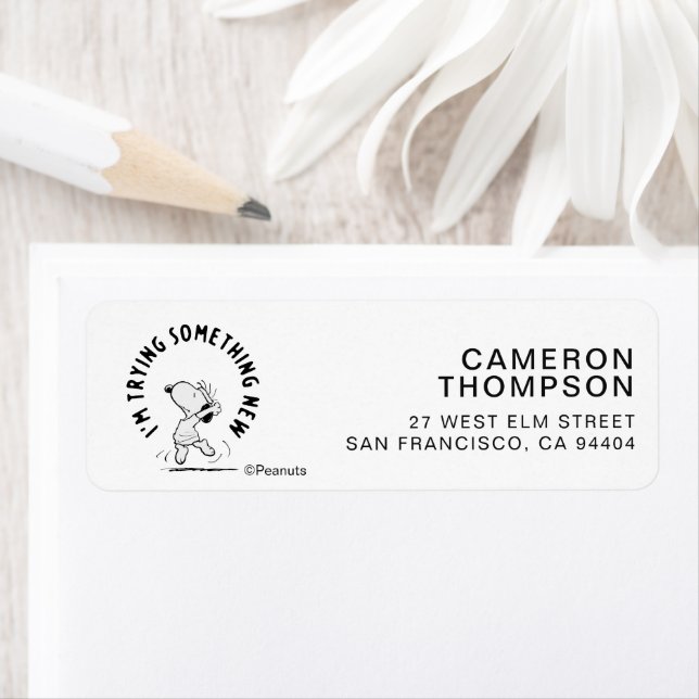 Etiqueta Amendoins | Snoopy Tentando Algo Novo (Insitu)