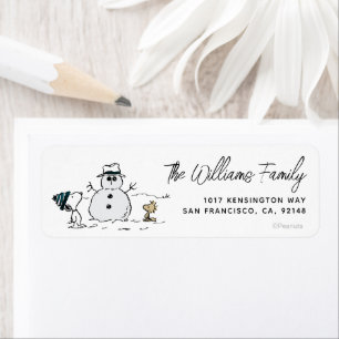 Etiqueta Amendoins Snoopy & Woodstock Construir Um Neve