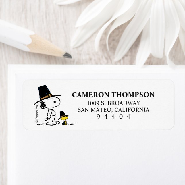 Etiqueta Amendoins | Snoopy & Woodstock Pilgrim (Insitu)