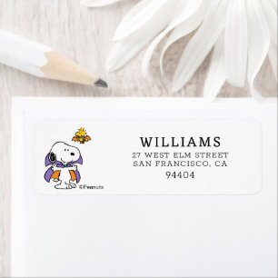 Etiqueta Amendoins Snoopy Woodstock Vampiro Halloween