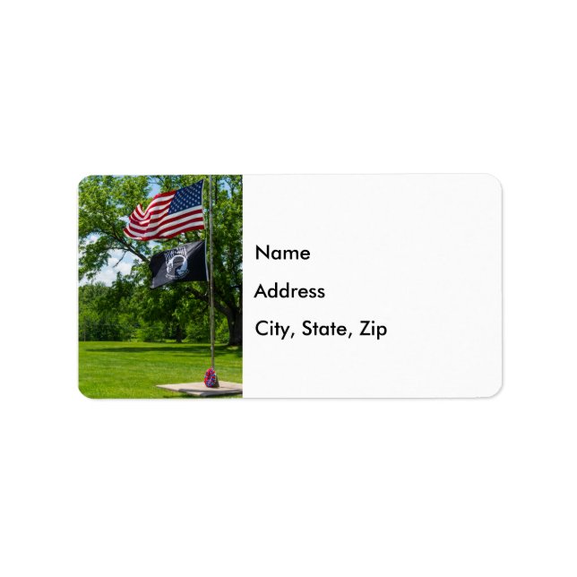 Etiqueta América e POW Flaggs (Frente)