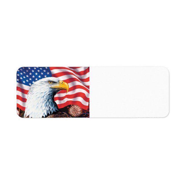 Etiqueta American Flag Eagle (Frente)