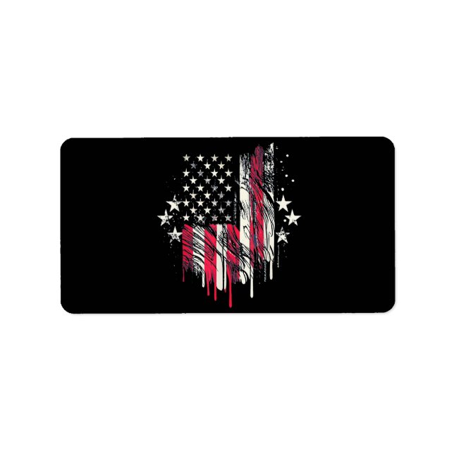 Etiqueta American Flag Mens USA Toddler American Flag 4º (Frente)