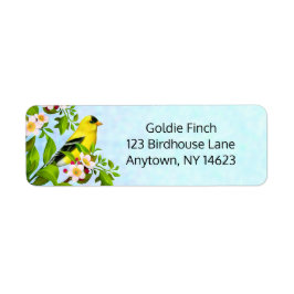 Etiqueta American Goldfinch Bird Address Labels
