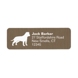 Etiqueta American Staffordshire Terrier Return Address