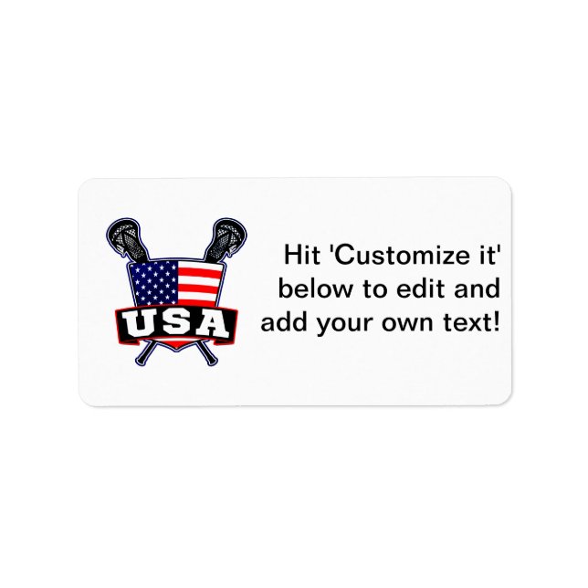 Etiqueta American USA Lacrosse (Frente)
