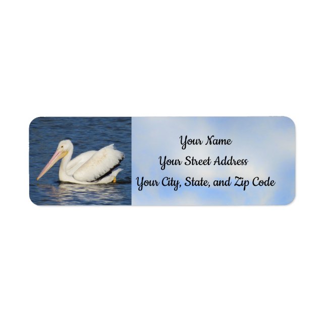 Etiqueta American White Pelican Address Labels (Frente)