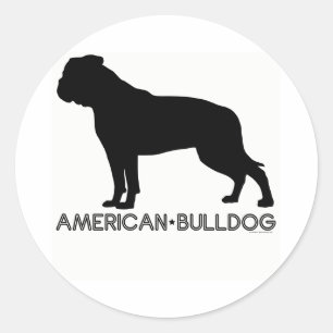 Etiqueta americana do buldogue
