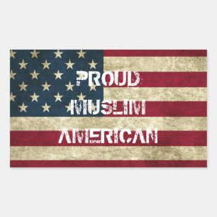 Etiqueta americana muçulmana orgulhosa