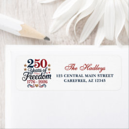 Etiqueta America's 250th Anniversary Return Address Label