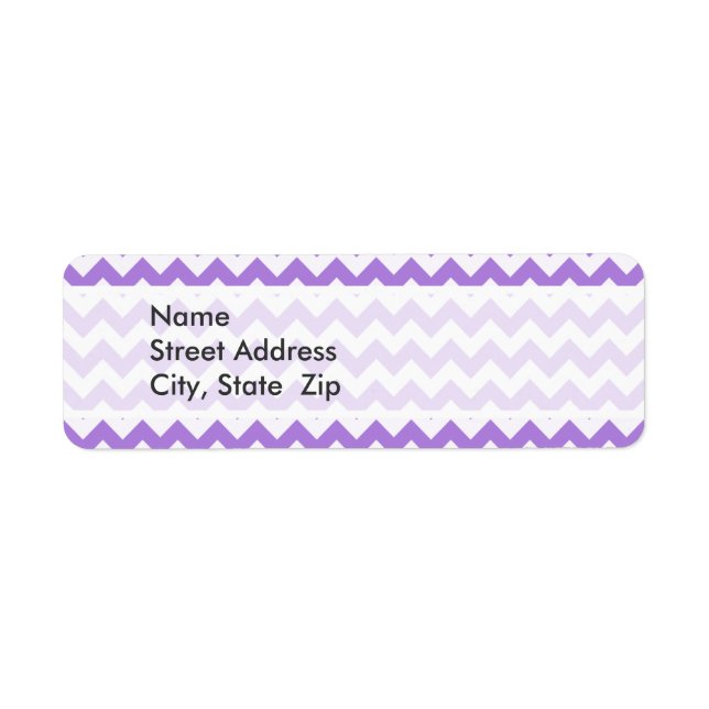 Etiqueta Ametyst Purple Chevron (Frente)