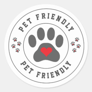 Etiqueta Amiga dos Animais de Estimação com a pata