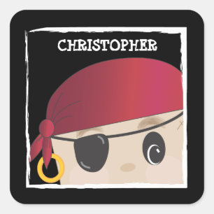 Etiqueta amigável customizável do pirata