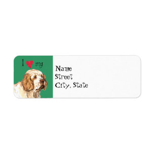 Etiqueta Amo o meu Clumber Spaniel