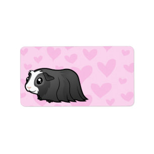 Etiqueta Amor da cobaia (cabelo longo)