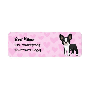 Etiqueta Amor de Boston Terrier