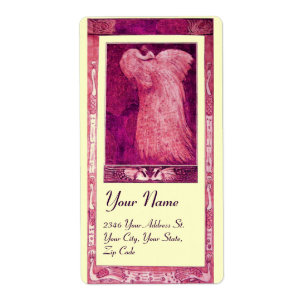 Etiqueta AMOR DE CASAMENTO PEACOCK, creme violeta rosa