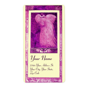 Etiqueta AMOR DE CASAMENTO PEACOCK, creme violeta rosa