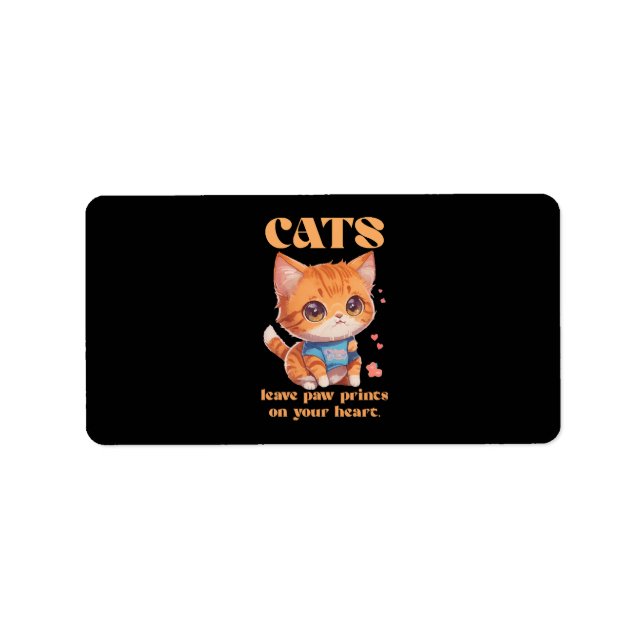 Etiqueta amor de gatinho fofo (Frente)