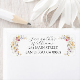 Etiqueta Amor em flor Silvestre Rústico Chá de Noiva