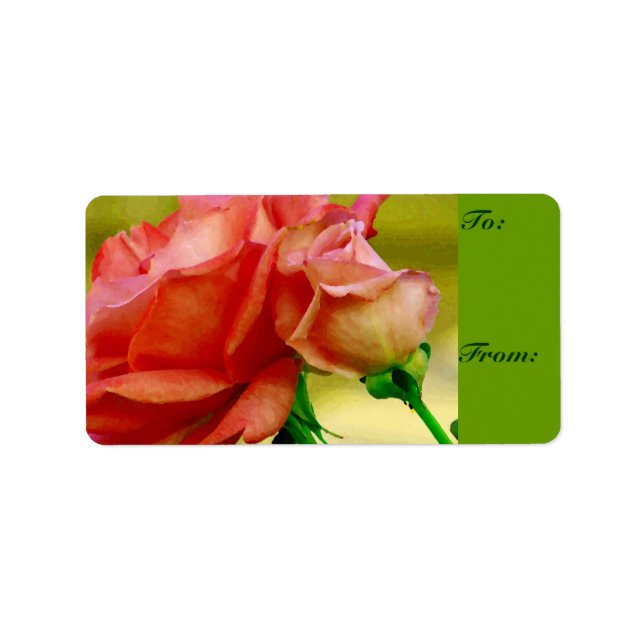 Etiqueta Amor, Para & De:_ (Frente)