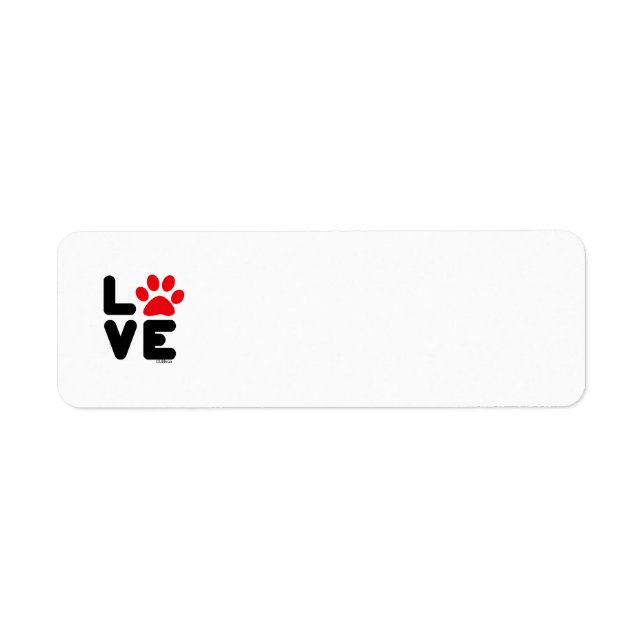 Etiqueta AMOR - Preto/Vermelho (Frente)