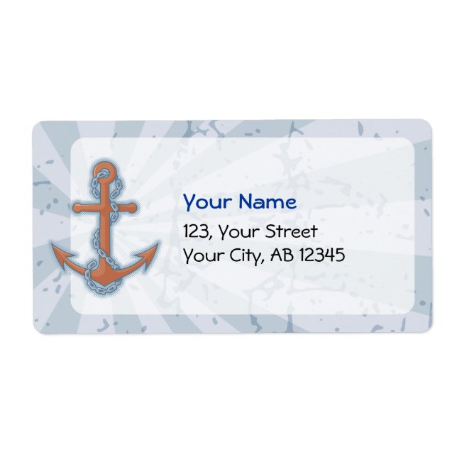 Etiqueta Âncora com corrente (Frente)