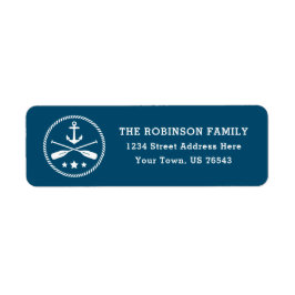 Etiqueta Âncora náutica Oars Stars Corda Endereço Aquático