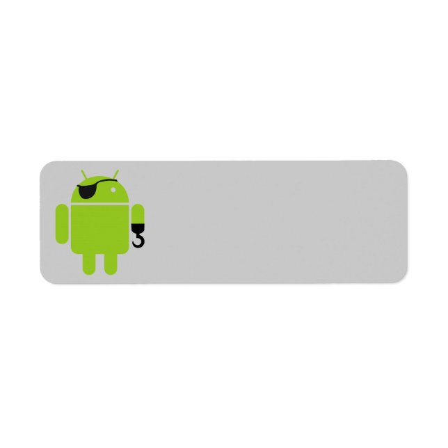 Etiqueta Android Robot Mighight Pirate (Frente)