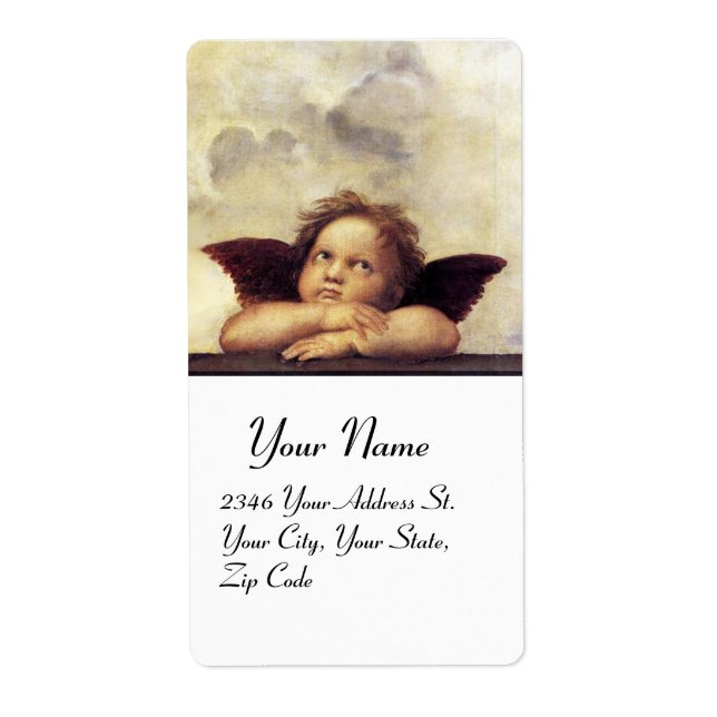 Etiqueta ANGEL / Amargo Cherub,,castanho,branco (Frente)