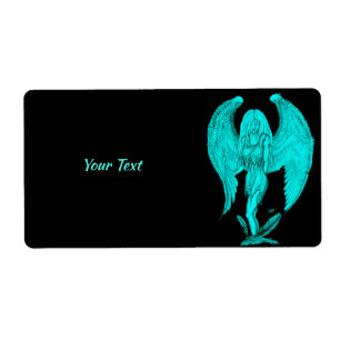 Etiqueta Angel, Black and Green design