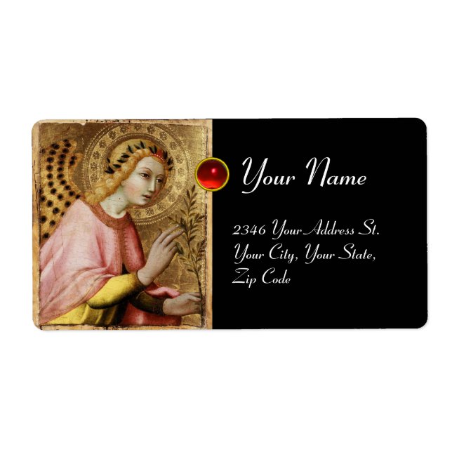 Etiqueta ANGEL DE ANUNCIAÇÃO, Rubi Vermelho (Frente)